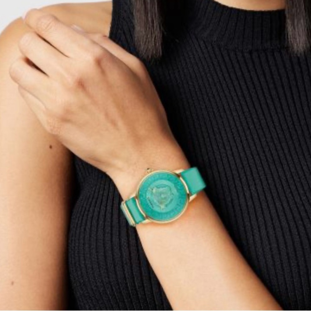 Versace Medusa Alchemy Turquoise Leather Strap (NEW) - Picture 5 of 16